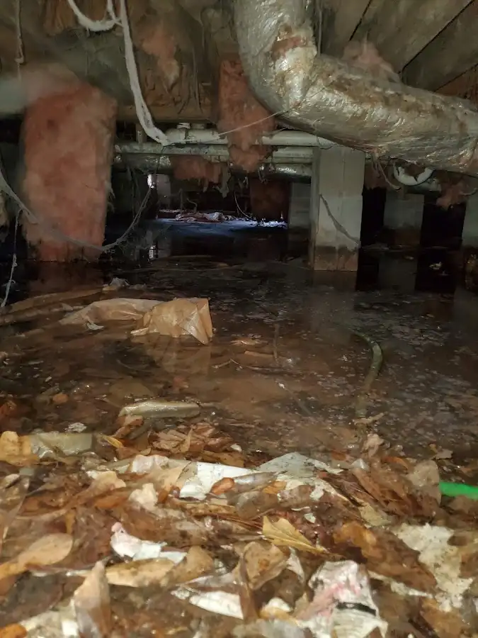 Crawl space flood assessment for Commercial Water Damage Restoration in Pikeville